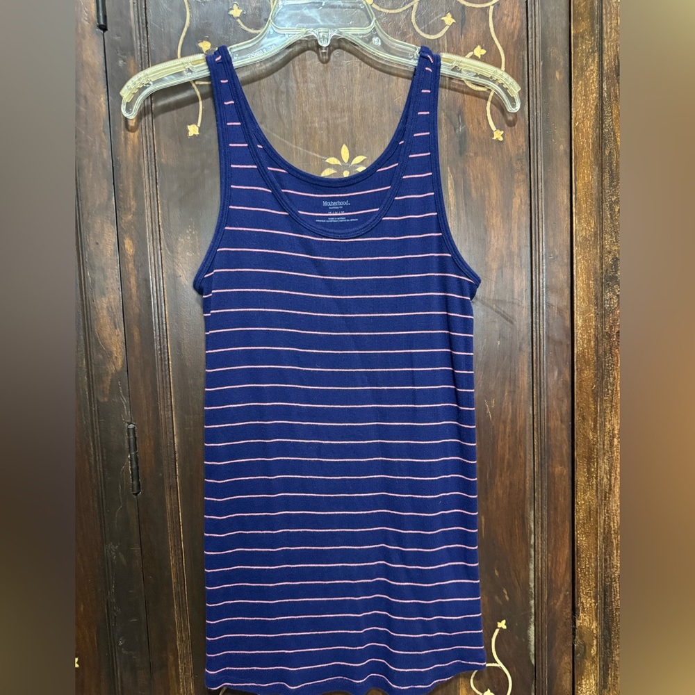 Motherhood Navy and Pink Maternity Tank